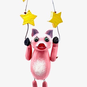 Pig Halo Christmas Tree Ornament