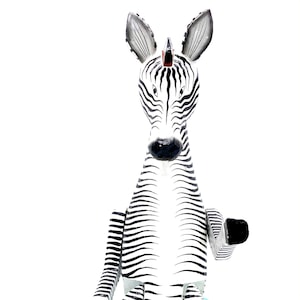 Sitting Zebra Puppet