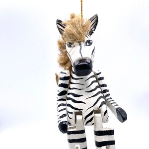 Haariger Mohawk Zebra Weihnachtsbaumschmuck