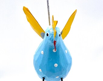 Ornement de Noël de Coq pointillé