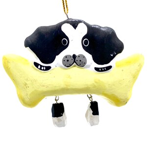 Dog With Bone Christmas Tree Ornament