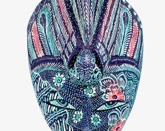 Handgesneden en geschilderd Javaans Batik masker