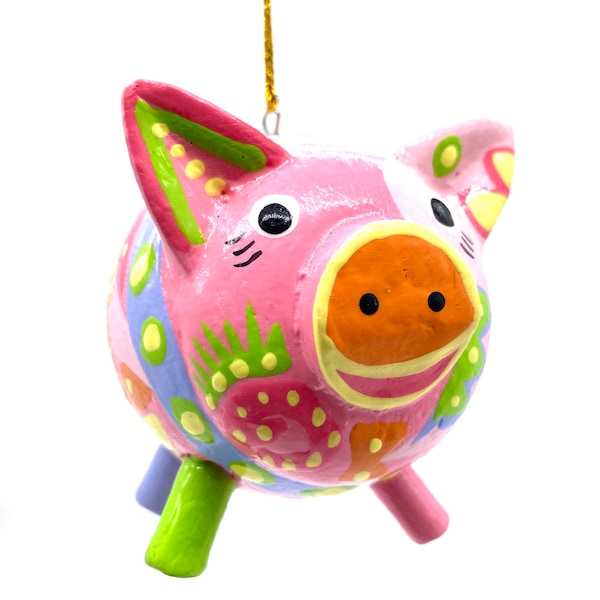 Modern Pig Christmas Tree Ornament