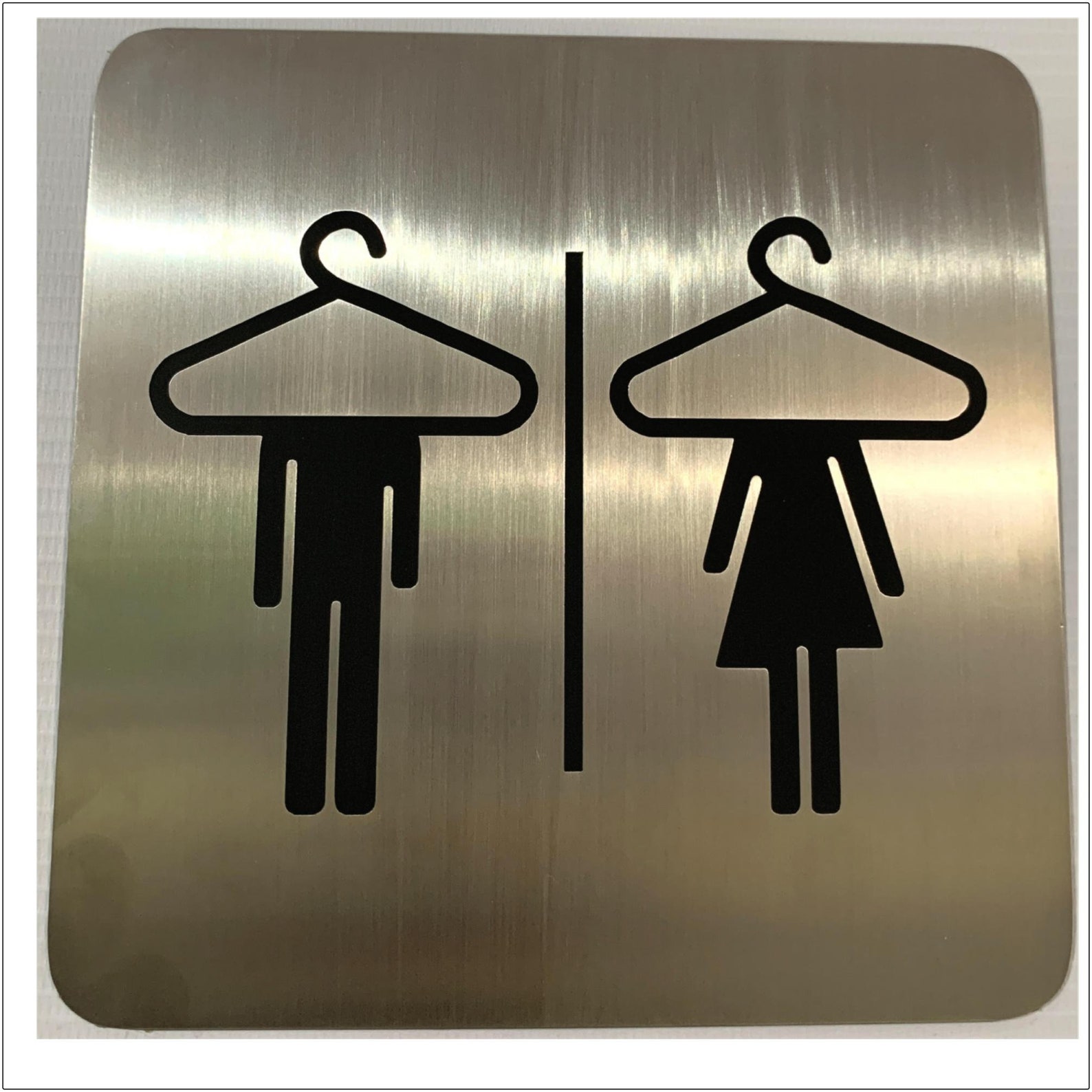 CHANGING ROOM UNISEX Sign Stainless Steel Satin Sign for Etsy