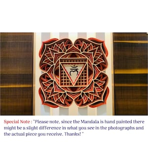 THE ROOT CHAKRA[Muladhara] Brich Wood Mandala / Muladhara Chakra / Mandala Wood Art / Wall Hanging Art / Wall Art