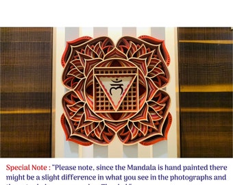 THE ROOT CHAKRA[Muladhara] Brich Wood Mandala / Muladhara Chakra / Mandala Wood Art / Wall Hanging Art / Wall Art