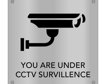 Sous CCTV Survillence / Caméra CCTV / Surveillance CCTV en fonctionnement Panneau métallique en acier inoxydable pour bureau / bâtiment / centres commerciaux / école