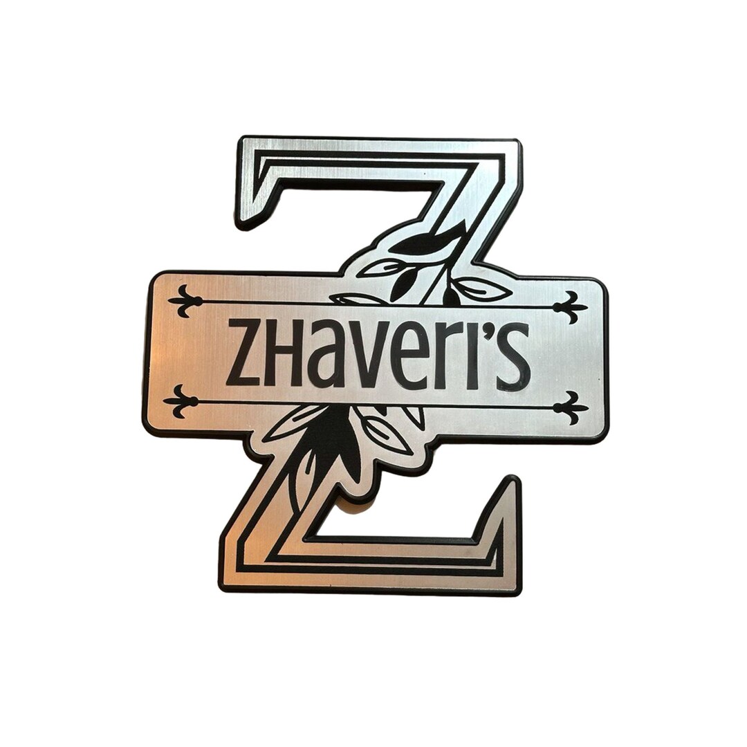 Personalized Silver Brushed Name Plate Made by Acrylic and 3D Side Wall