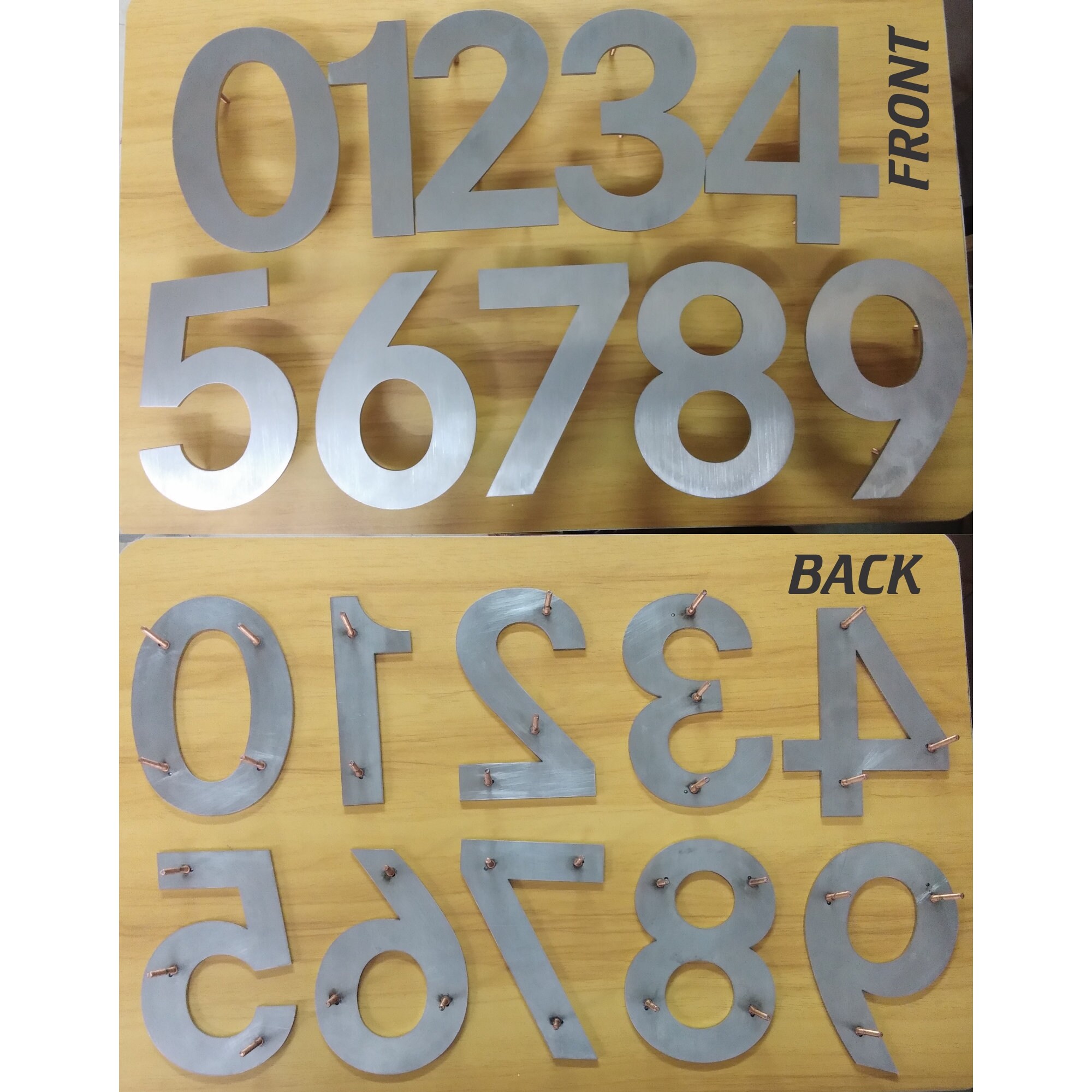 Steel Numbers Design Stainless Steel Modern House Number | Contemporary Numbers | House ...