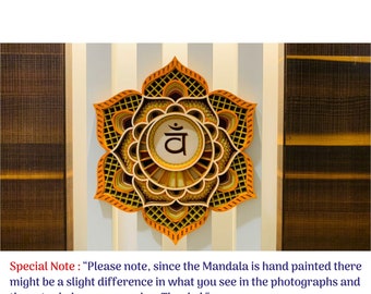 THE SCARAL CHAKRA[Svadhisthana] Björkträ Mandala / Svadhisthana Chakra / Mandala Träkonst / Vägghängande konst / Väggkonst