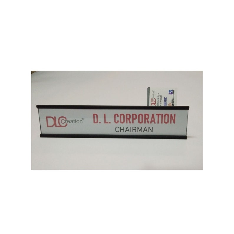 Aluminium Personalised Office Table Top Name Plate / Desktop Etsy