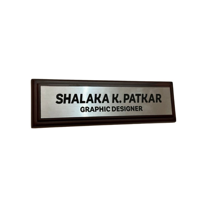 Personalized Name Plate, Custom Engraved Name Plate, MDF Wooden