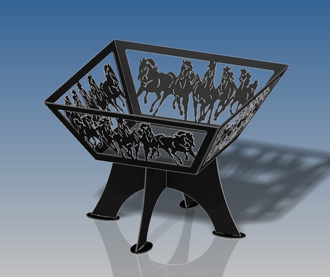 Bbq Grill Bonfire bowl Bear grill Dxf files for plasma laser Etsy