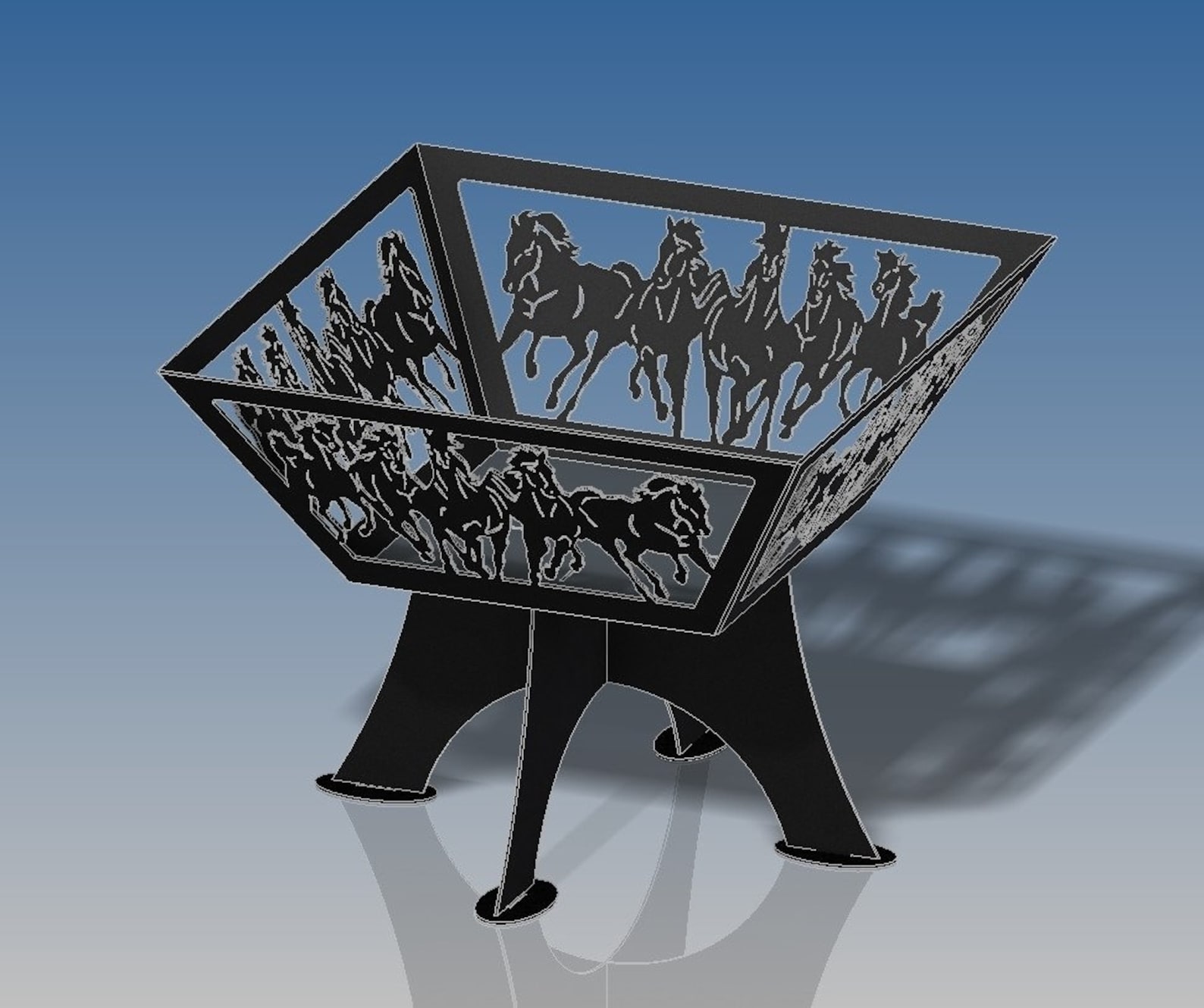 Костровая чаша из металла чертежи dxf