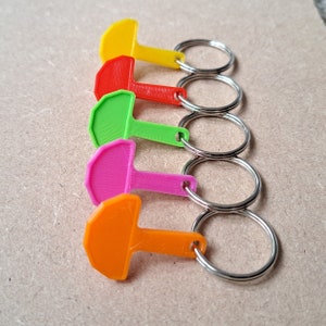 5 Shopping Trolley Keys per pack to hang on your key ring free post Made in UK
