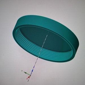 STL Files for a fluted storage pot with threaded lid, inside diameter 74mm and 50mm high image 3