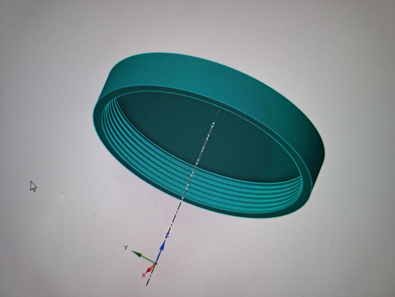 STL Files for a fluted storage pot with threaded lid, inside diameter 74mm and 50mm high image 3