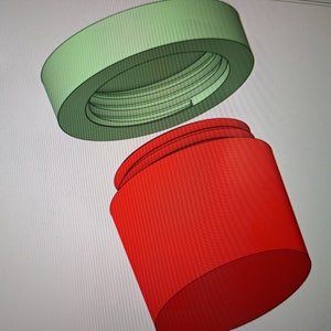 Archivos STL de tapa roscada y base de olla de almacenamiento.