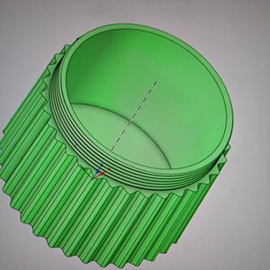 STL Files for a fluted storage pot with threaded lid, inside diameter 74mm and 50mm high image 2