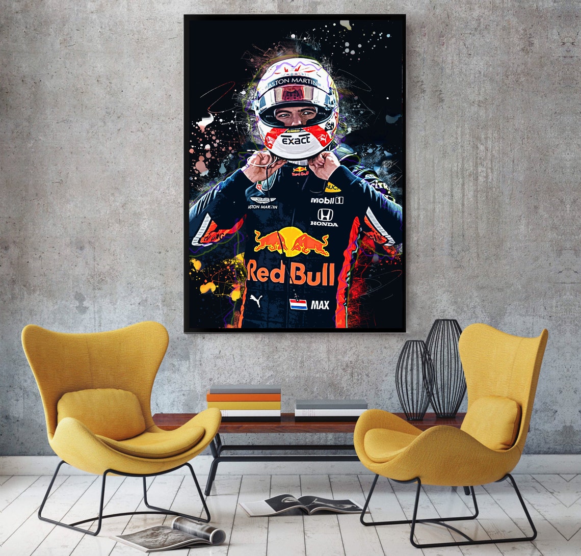 Max Verstappen Poster Max Verstappen art print Max Etsy
