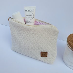Medium Jacquard Pouch Bag, Medium Cosmetic Zip Pouch, Medium Makeup Jacquard Bag, Jacquard Cosmetic Bag, Makeup Bag, Makeup Pouch, Zip Bag
