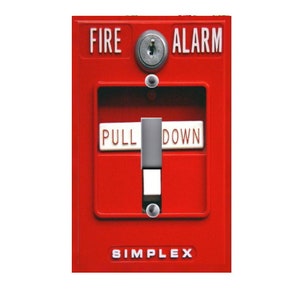 Electric Light Switch Plate Cover - Fire Alarm Fireman - Switch Plates Outlet Cover - Matching Screws! Great Gift Idea!