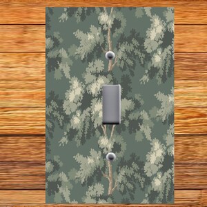 Scalamandre Raphael Marly Verde Moss Green Image on Light Switch Plate Cover Switchplates Wallplates Outlets Home Decor Elegant!
