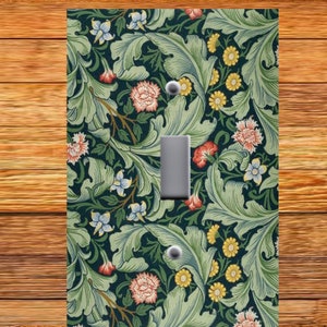 William Morris Leicester Green 01 on Light Switch Plate Cover - Light Switch & Outlet Covers