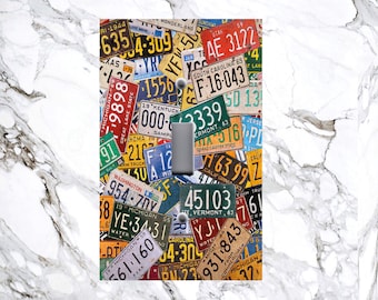 License Plate Tags Man Cave Electric Light Switch Plate Cover Switchplates Wallplates Outlet