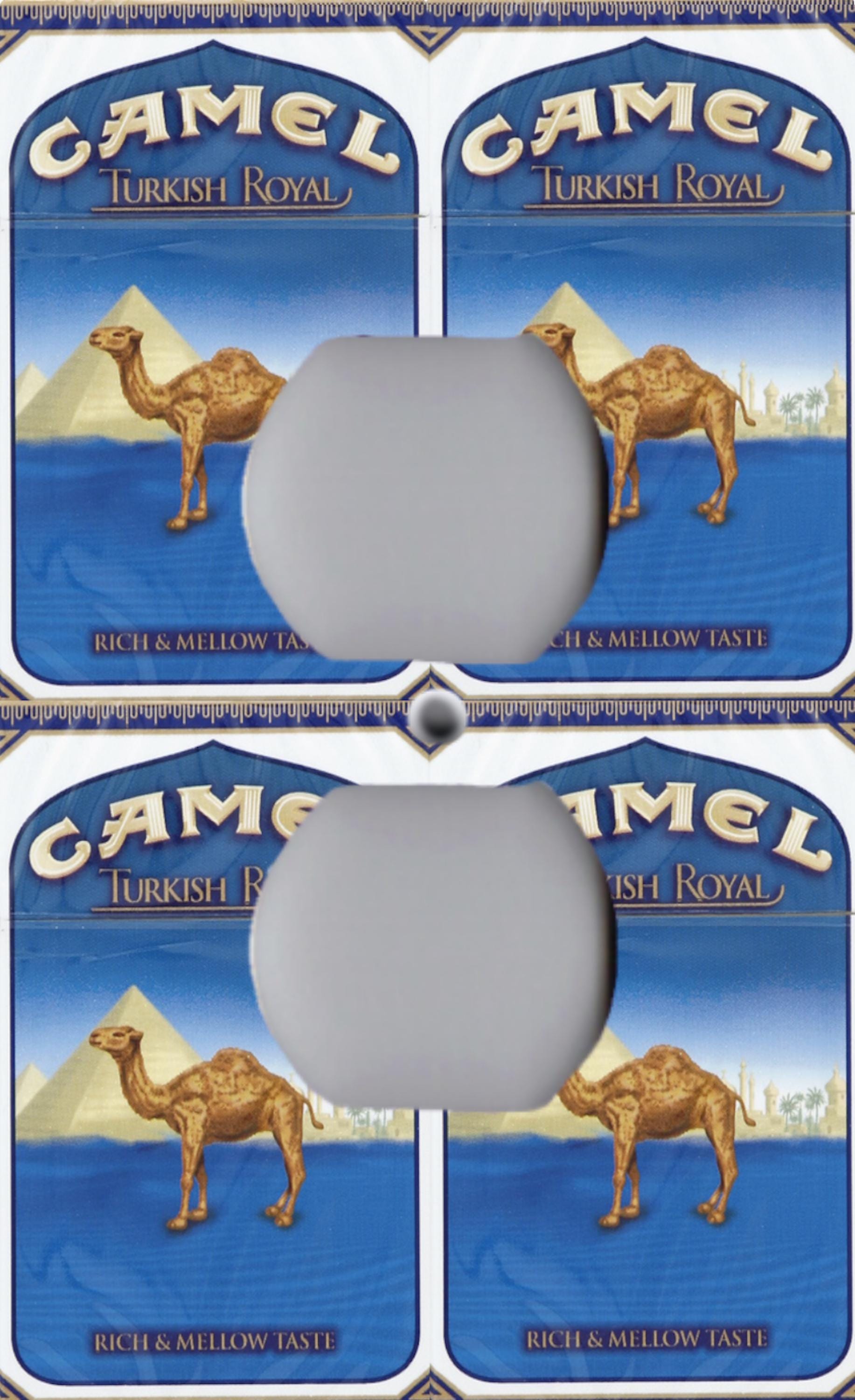 Camel Turkish Royal Cigarettes Image on Light Switch Plate Cover  Switchplates Wallplates Outlets Home Decor Elegant!