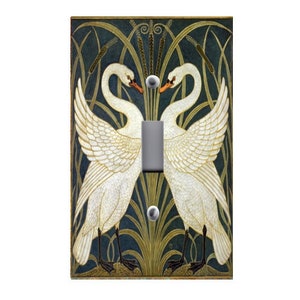 Vintage Art Nouveau Swans Home Decor Electric Light Switch Plate Cover Switchplates Wallplates Outlets Home Decor Great Gift Idea!