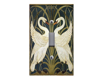 Vintage Art Nouveau Swans Home Decor Electric Light Switch Plate Cover Switchplates Wallplates Outlets Home Decor Great Gift Idea!