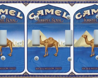 camel royals cigarettes Camel Turkish Royal Cigarettes Image on Light Switch Plate Cover  Switchplates Wallplates Outlets Home Decor Elegant!