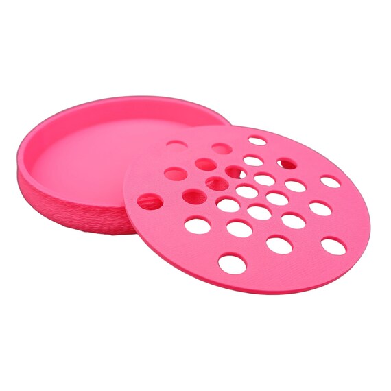 Porte-savon Rond Biosourcé - Fabriqué En France, Grille Amovible, Design Ventilé Pour Un Séchage Optimal