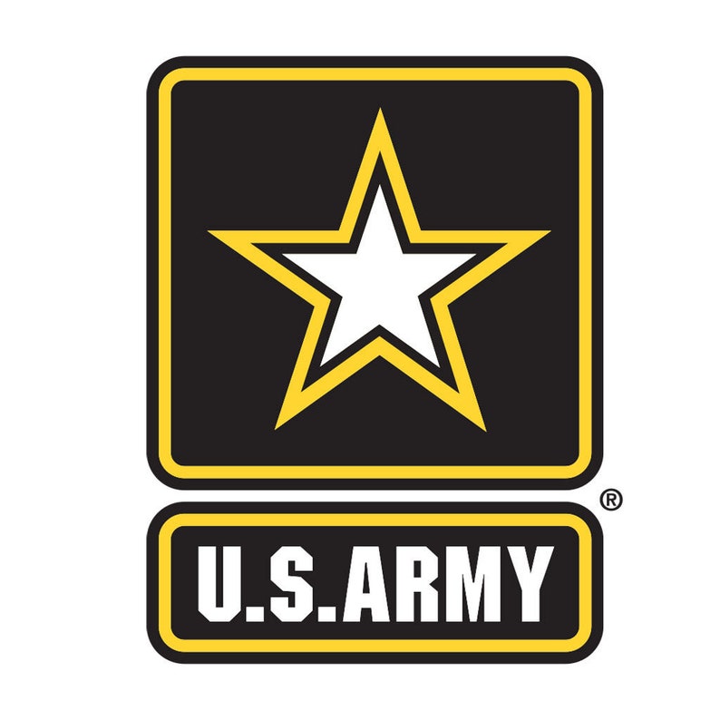 U.S Army Star Logo Flocked Decal image 1