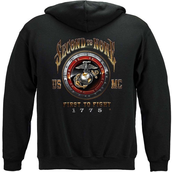 USMC Second To None Hoodie with EGA Logo