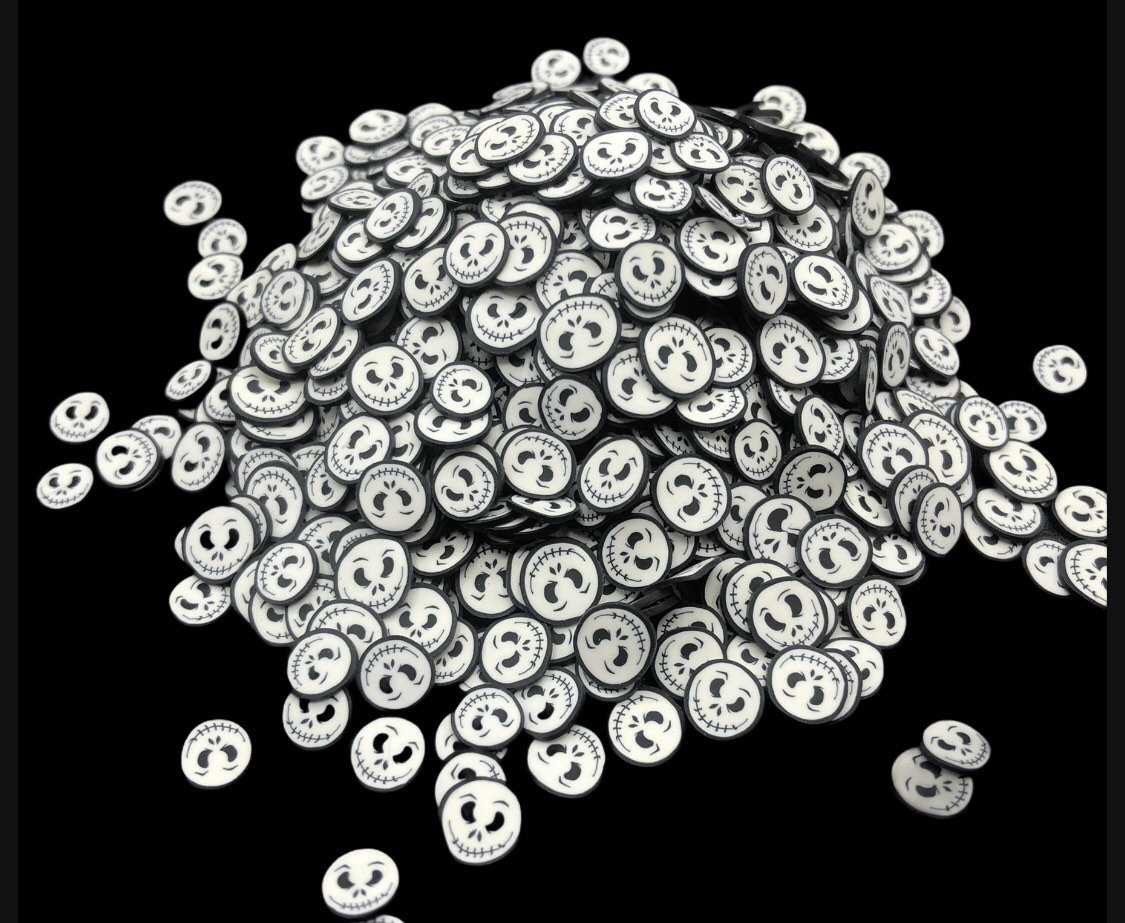 Skeleton Clay Slices- Jack Clay Slices- Skellington Clay Slices