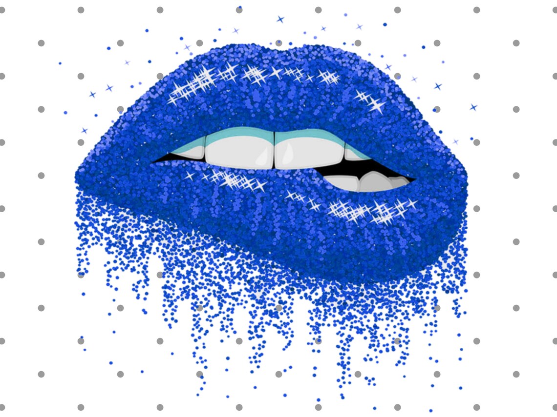Lips Bluelip Print PNG Lip Biting Lips dripping Lips Etsy