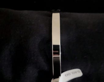 Pulseira geométrica elegante em prata com detalhes em cristal | Joia minimalista moderna | Presente para ela