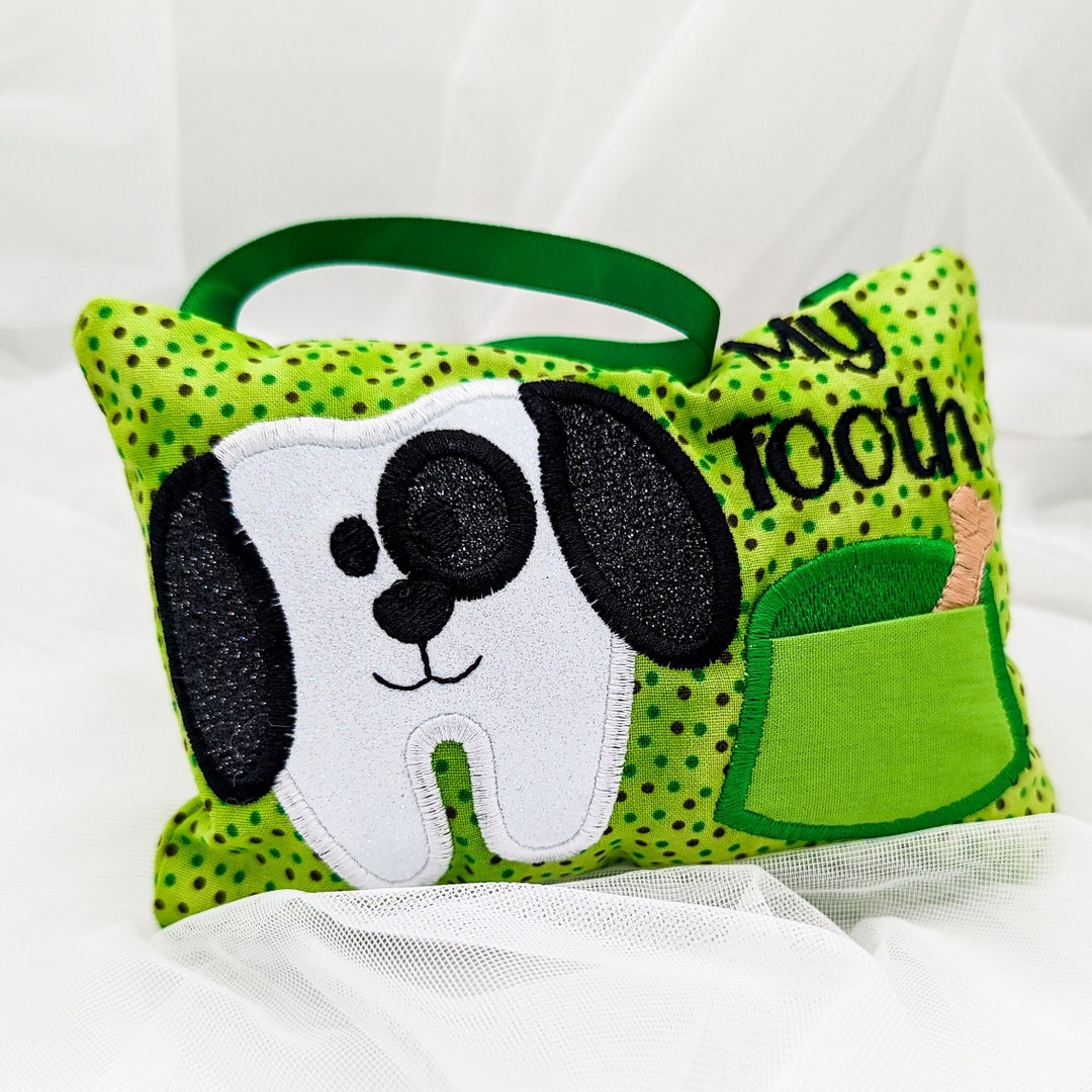 Puppy Dog Tooth Fairy Pillow Personalised Glow in the Dark Etsy Australia