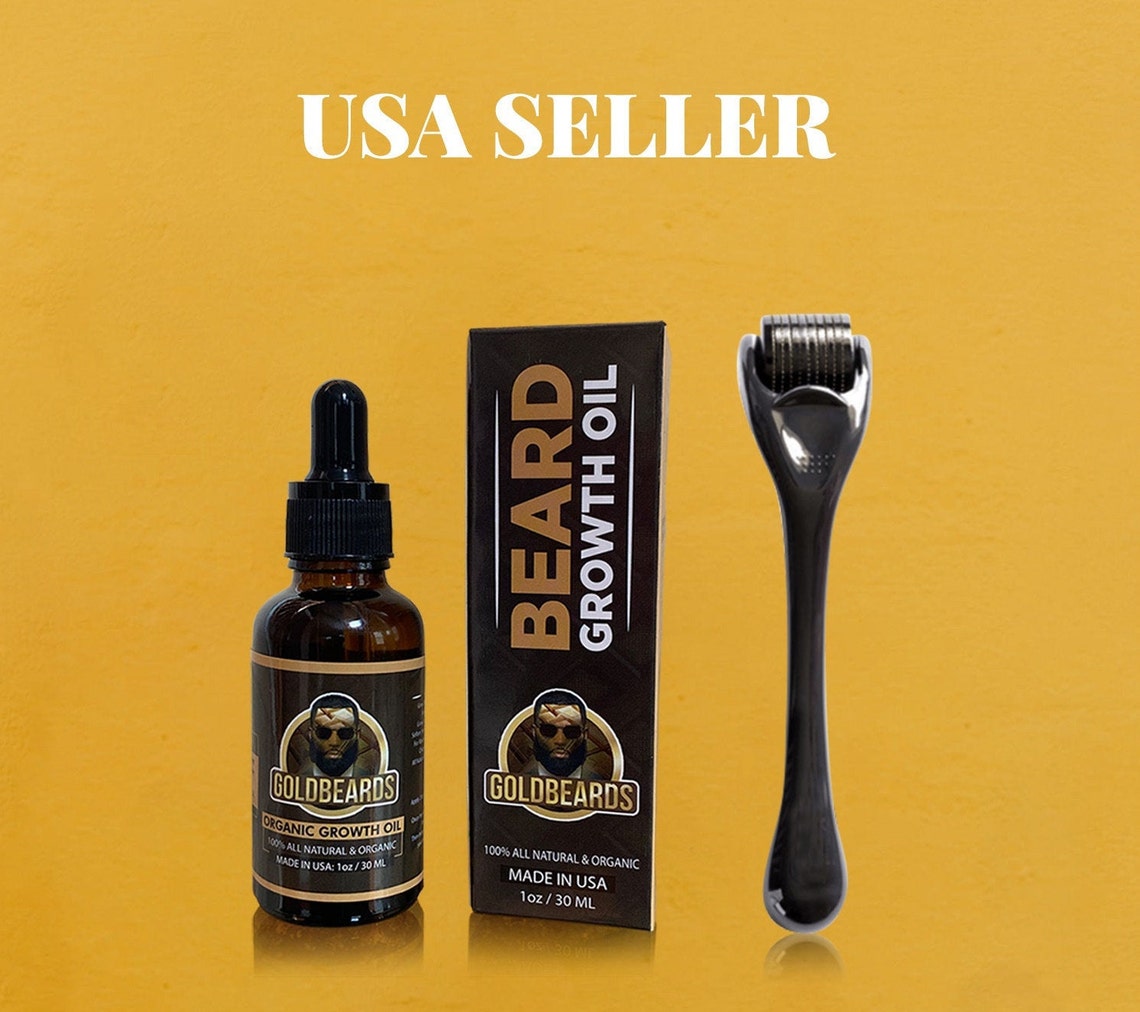 Beard Growth Oil 540 Titanium Micro Needle Derma Roller Etsy