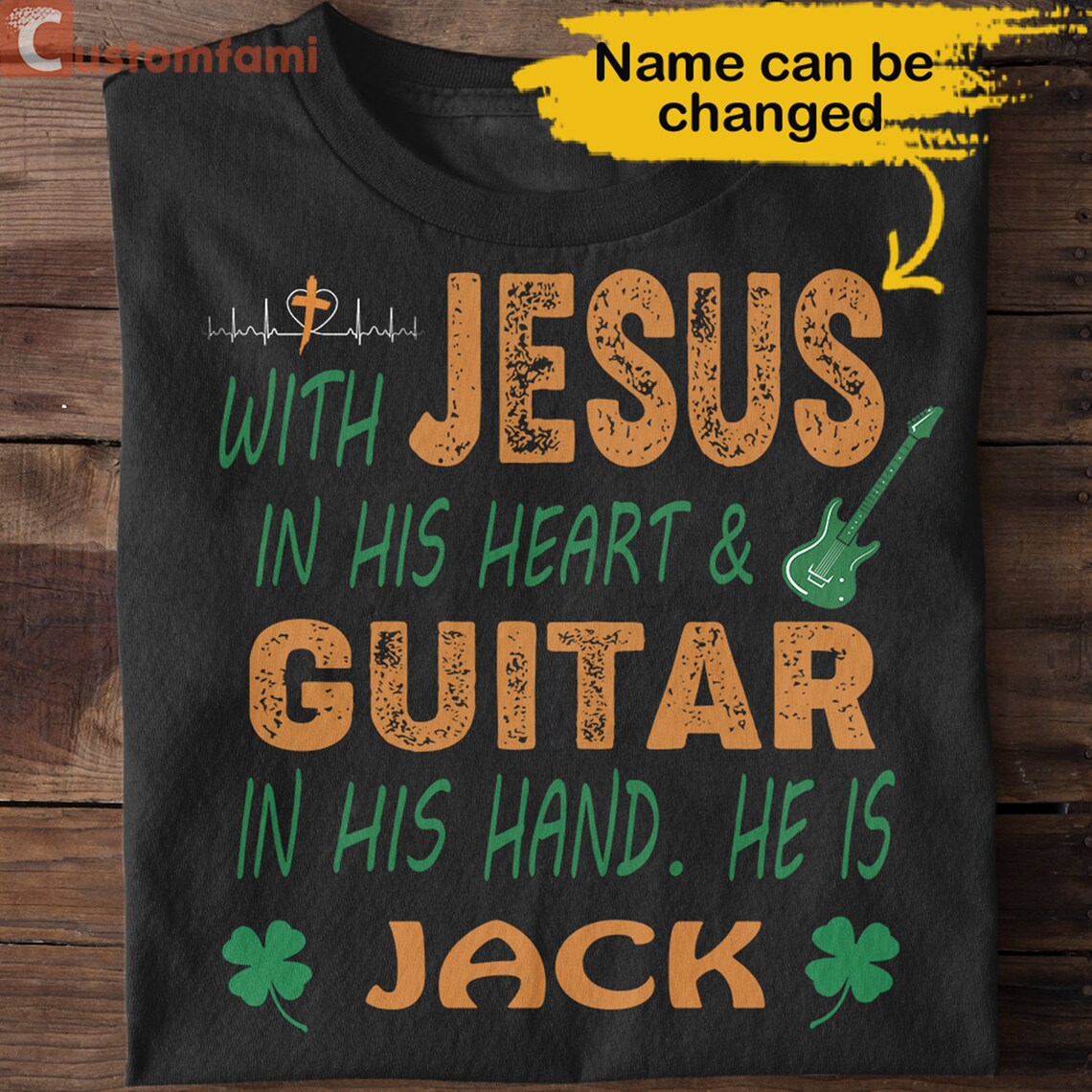 Guitarist St Patrick's Day Saint Patrick Irish Shamrock | Etsy