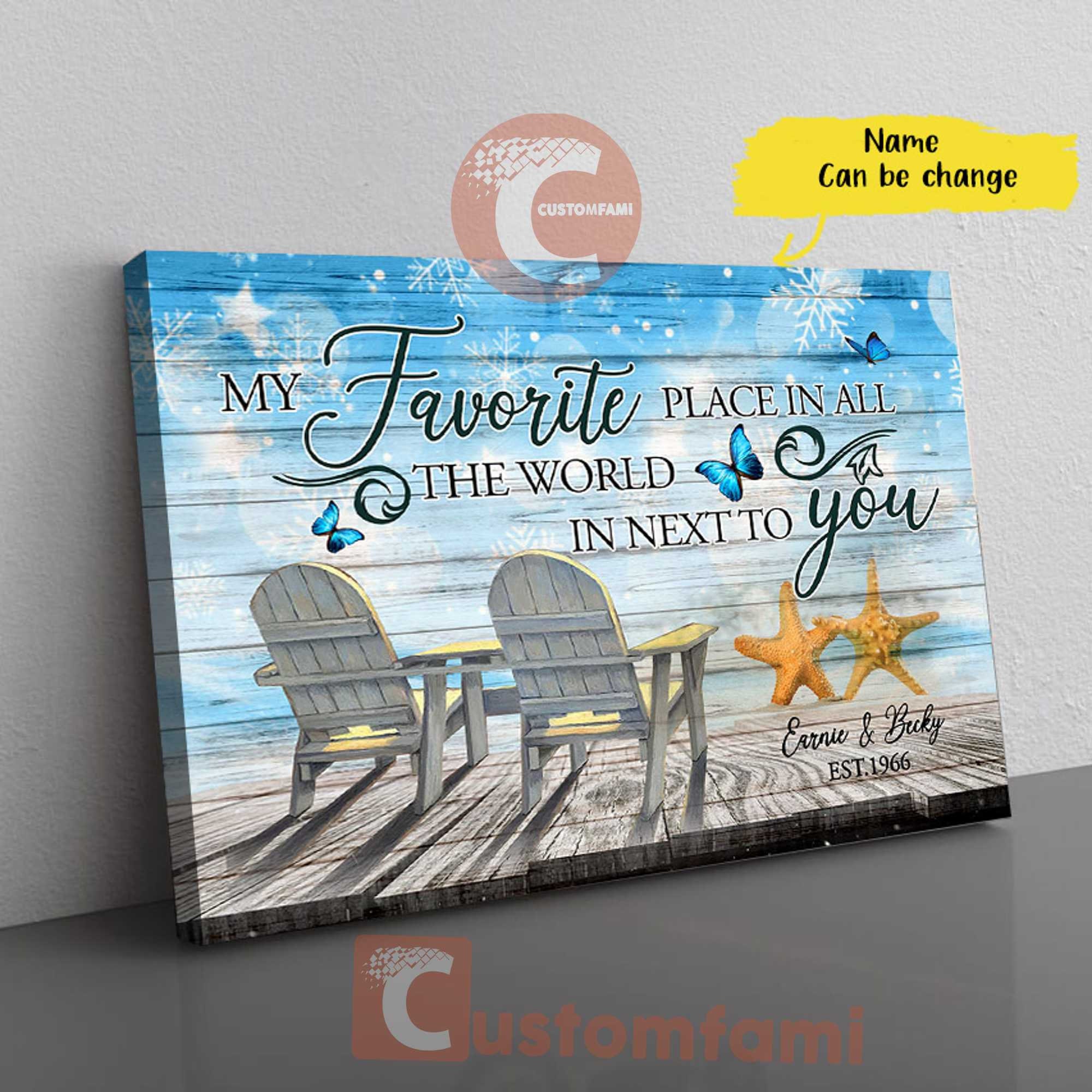 Personalized Gifts Custom Names and Year My Favorite Place In Etsy