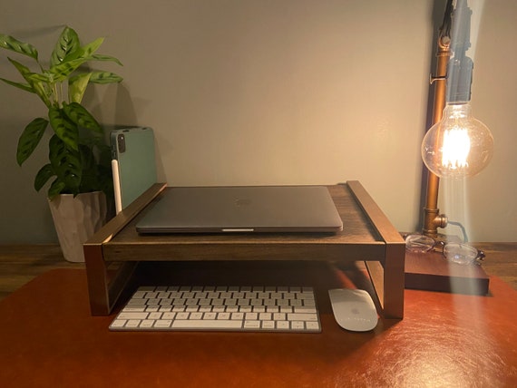 Minimalistic Wooden Laptop Stand, Computer Stand, Office Organizer, Desk Organize, Desk Shelf, Work From Home, Laptop Riser, Laptop Display