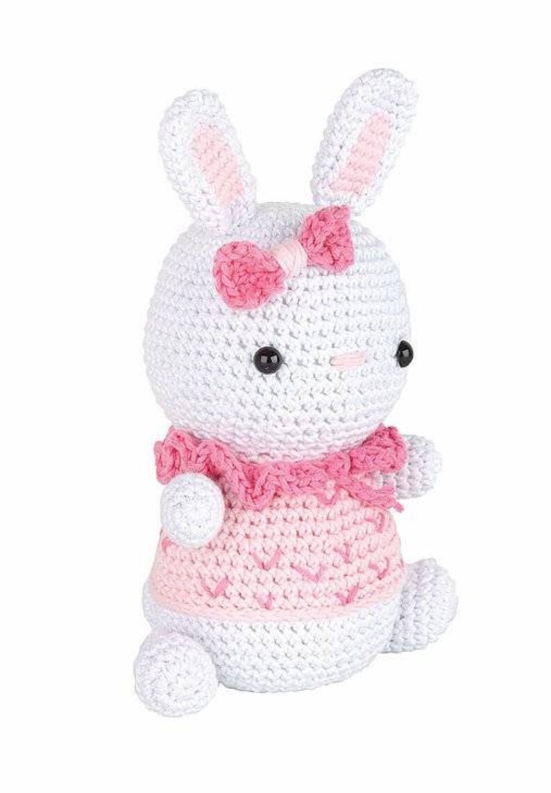 Little Bunny Suzy Diy Amigurumi Kit Large Crochet Toy Learn to Diy Crochet Gift Doll Cute Amigurumi Pattern CROCHET KIT AMIGURUMI