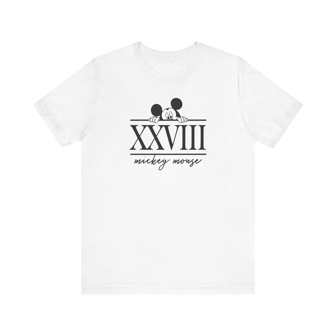 Mickey Mouse Rome Vintage Mickey Mouse Tee: Roman Numeral Graphic, Unisex Jersey - Etsy