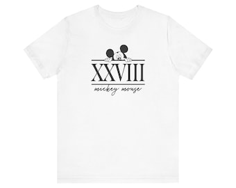 Camiseta vintage de Mickey Mouse: Estampado con números romanos, unisex