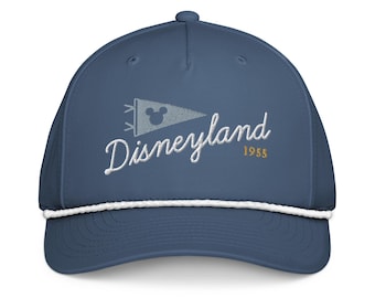 Broderad Disneyland marinblå rephatt