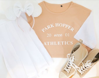 Park Hopper Athletics Two-Tone Tee: Theme Park Cotton T-Shirt