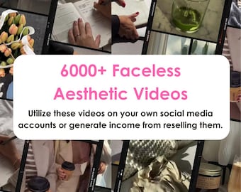 Más de 6000 videos estéticos sin rostro, reventa de MMR y PLR: carretes sin rostro, marketing sin rostro